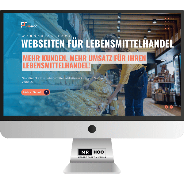 Optimierte Webseitenerstellung für Lebensmittelhandel für bessere Google-Sichtbarkeit im Lebensmittelhandel